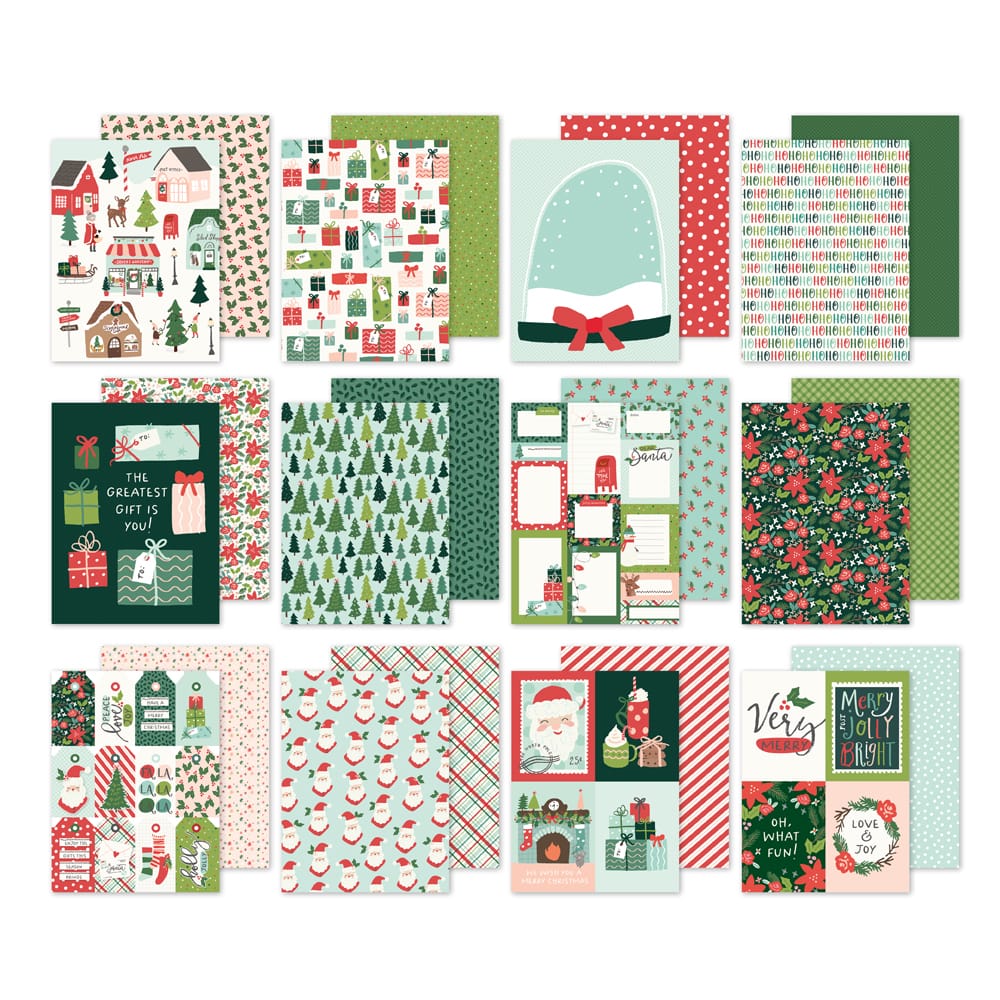 23015_SantasVillage_6x8_L Simple Stories - Santa's Village Paper Pad 6x8 (23015)