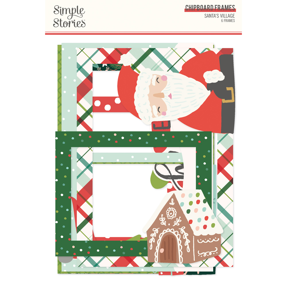 23023_SantasVillage_ChipboardFrames_Pack Simple Stories - Santa's Village Chipboard Frames (23023)