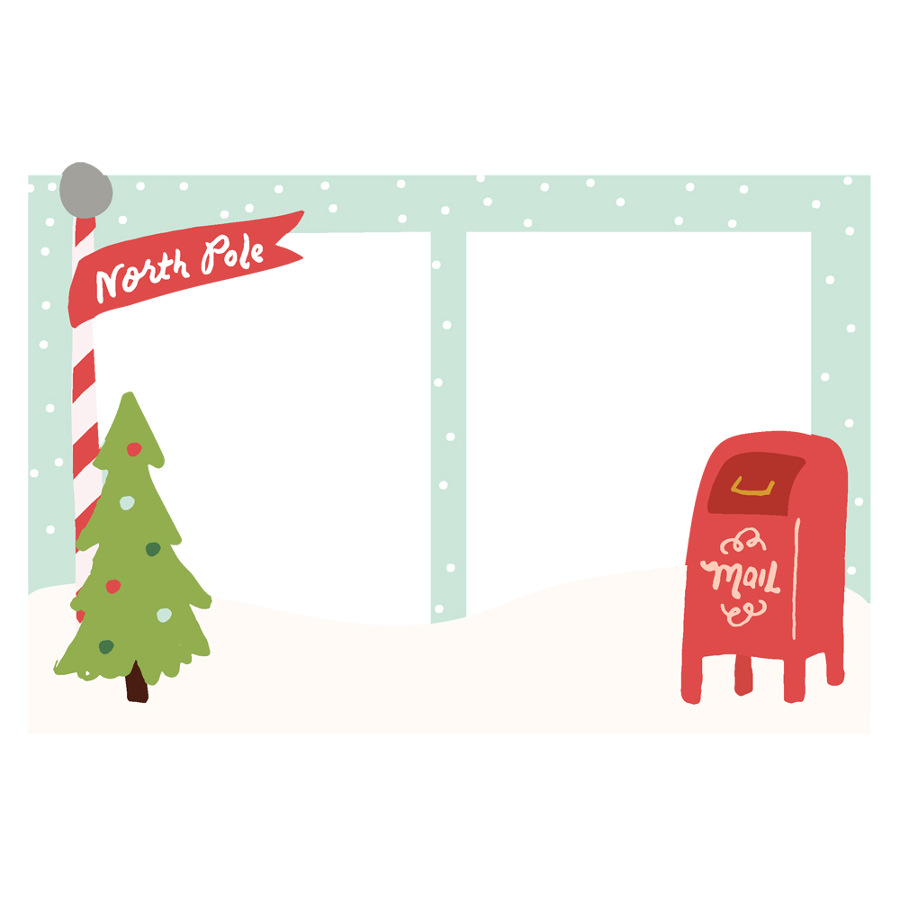 23023_SantasVillage_Frames-04 Simple Stories - Santa's Village Chipboard Frames (23023)