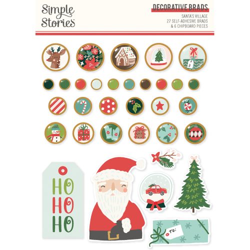 Simple Stories - Santa's Village Decorative Brads (23026)