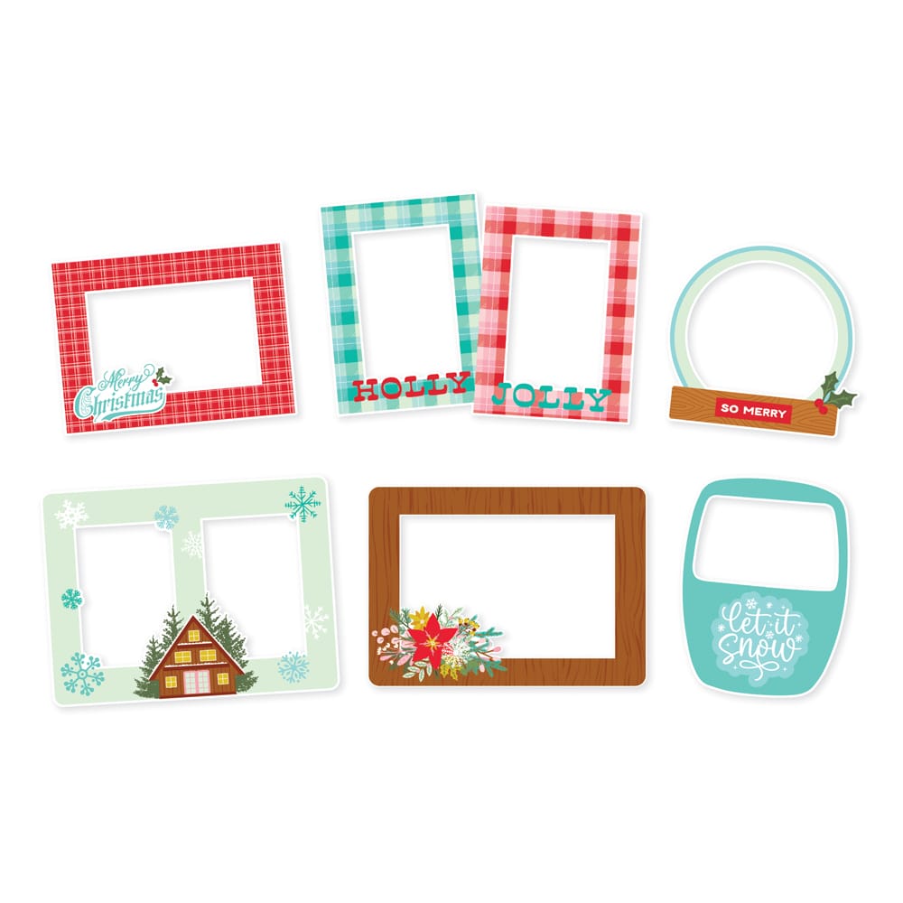 23125_SnowPineLodge_ChipboardFrames_Pack Simple Stories - Snow Pine Lodge Chipboard Frames (23125)
