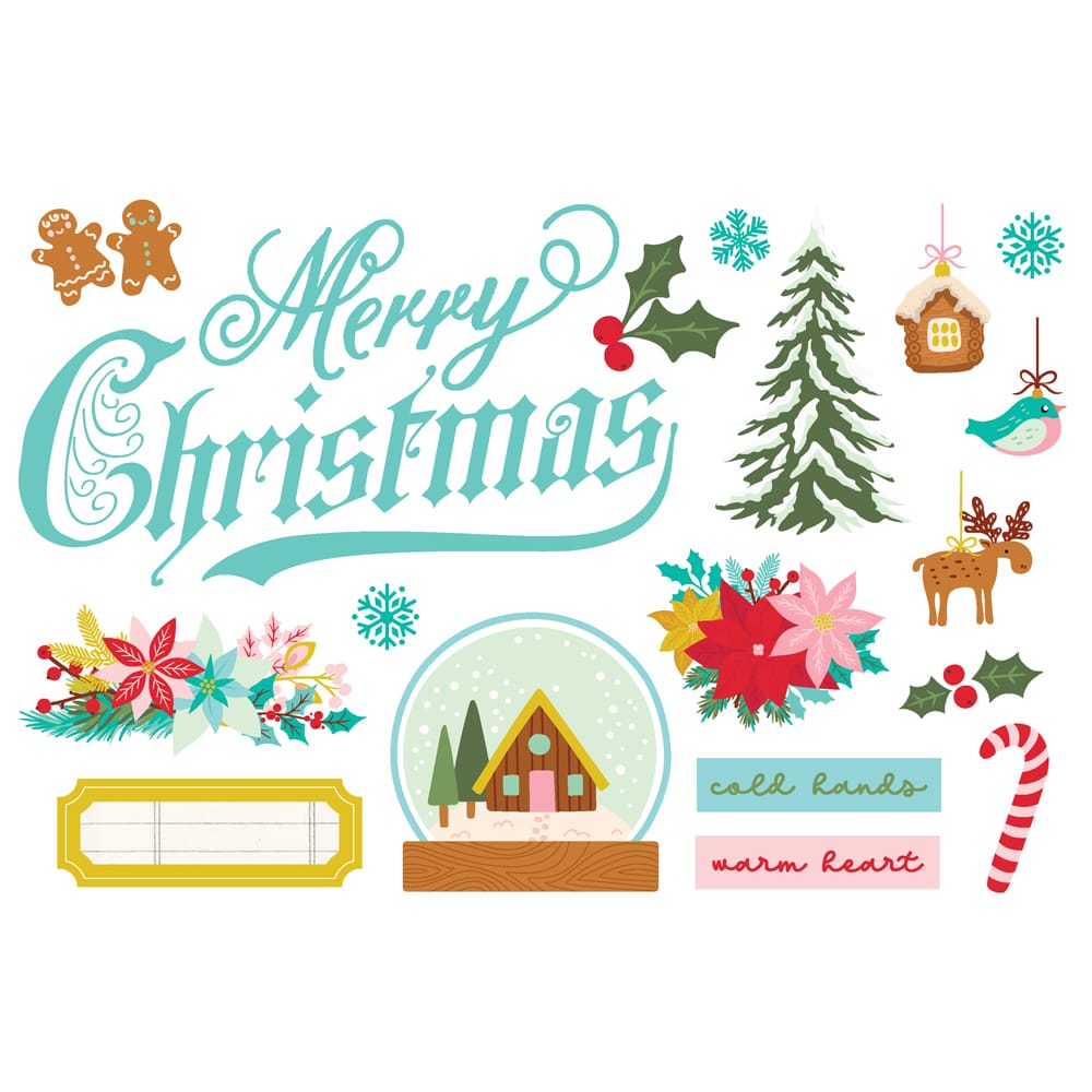 23131_SnowPineLodge_PagePieces Simple Stories - Snow Pine Lodge Simple Page Pieces (23131)