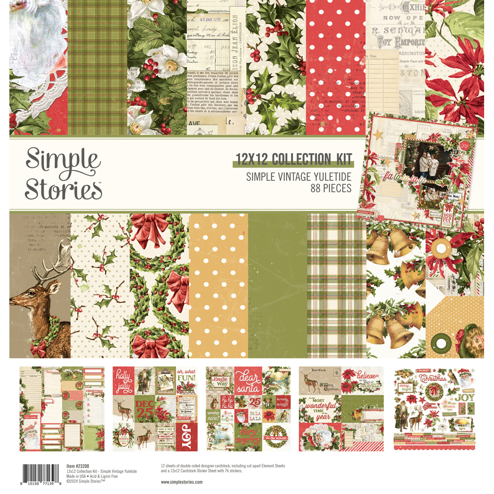 23200_SVYuletide Simple Stories - Simple Vintage Yuletide Collection Kit 12x12 (23200)