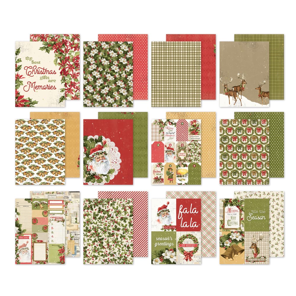 23219_SVYuletide_Layered6x8 Simple Stories - Simple Vintage Yuletide Paper Pad 6x8 (23219)