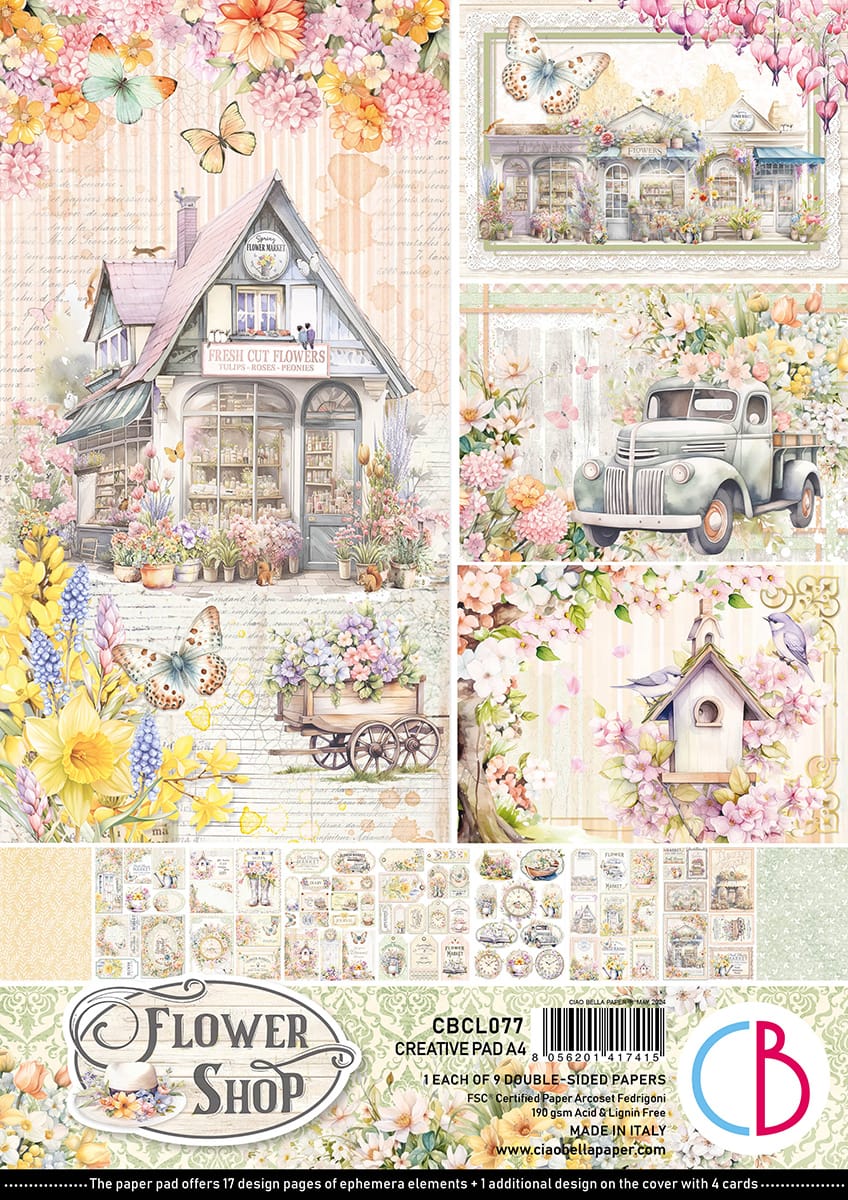 Ciao Bella - Flower Shop Paper Pad A4 Creative (CBCL077)