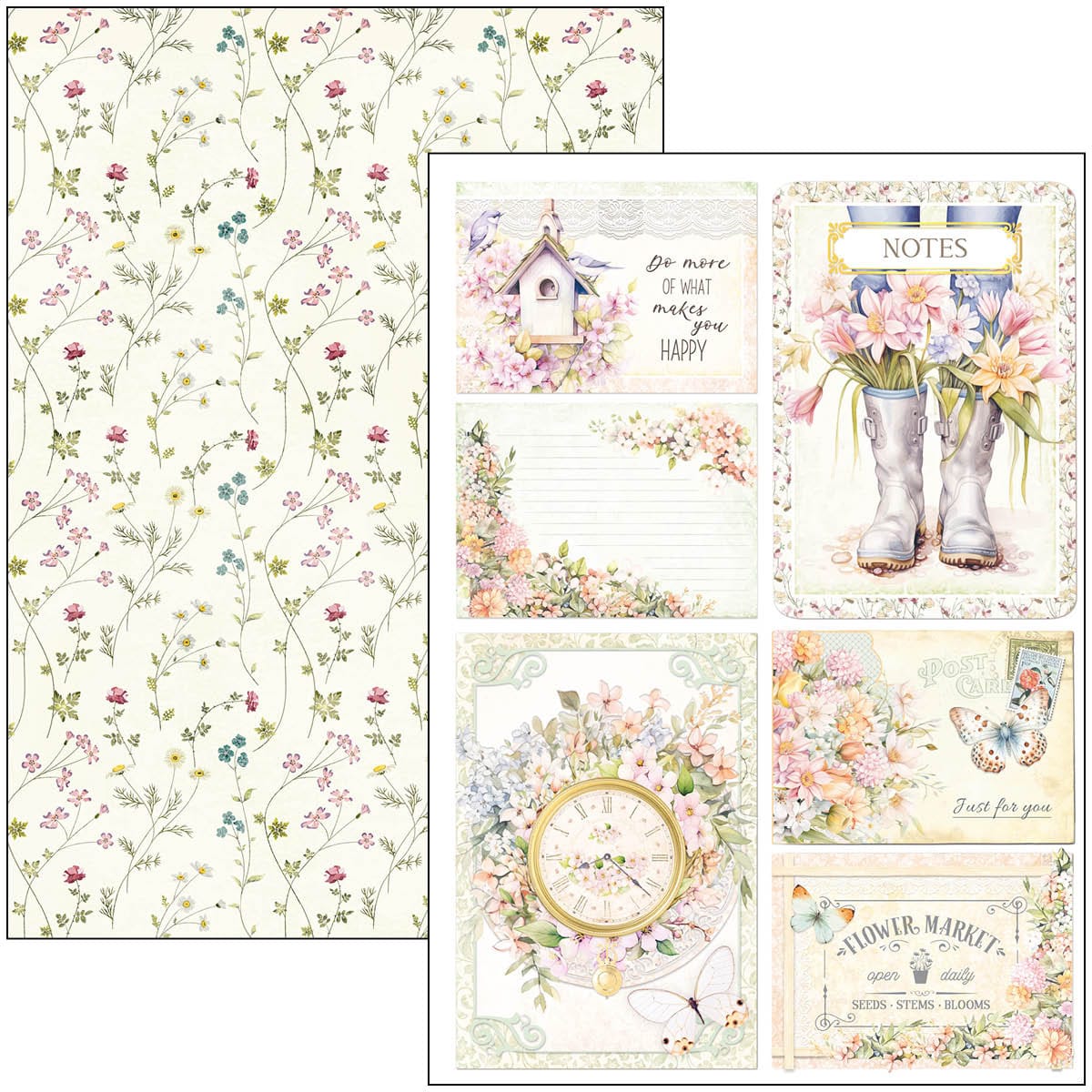 CBCL077_8 Ciao Bella - Flower Shop Paper Pad A4 Creative (CBCL077)
