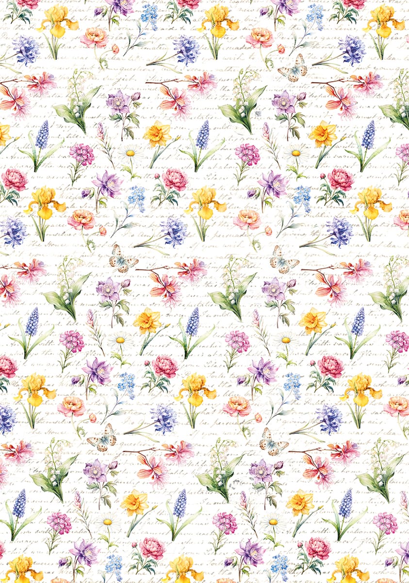 CBV016_5 Ciao Bella - Flower Shop Vellum A4 Patterns (CBV016)