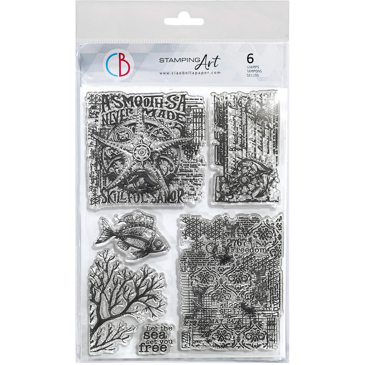 PS8116 Ciao Bella - Coral Reef Clear Stamp Set 6x8 Submersible Secrets (PS8116)