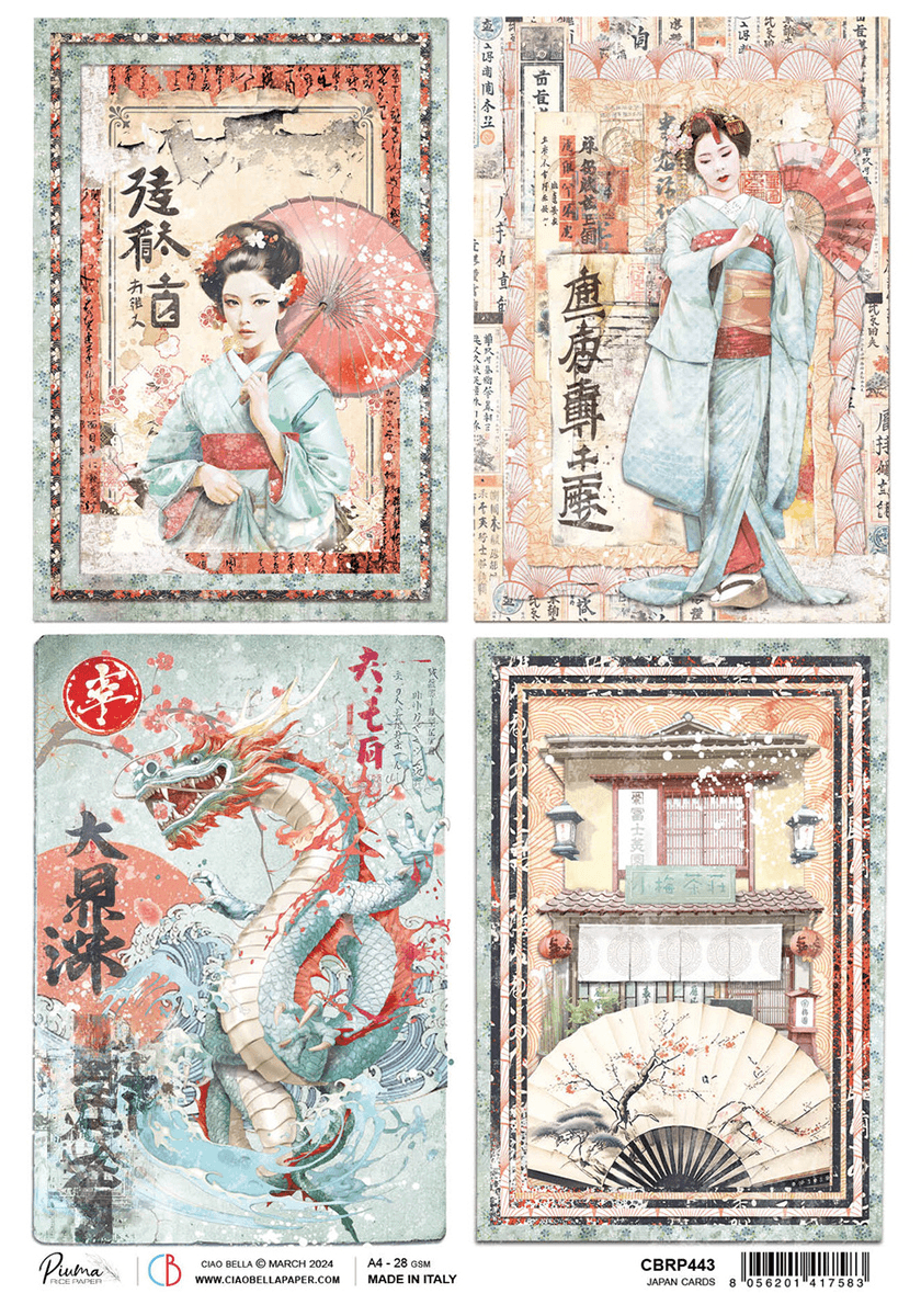 Ciao Bella - Land of the Rising Sun Rice Paper Japan Cards (CBRP443)