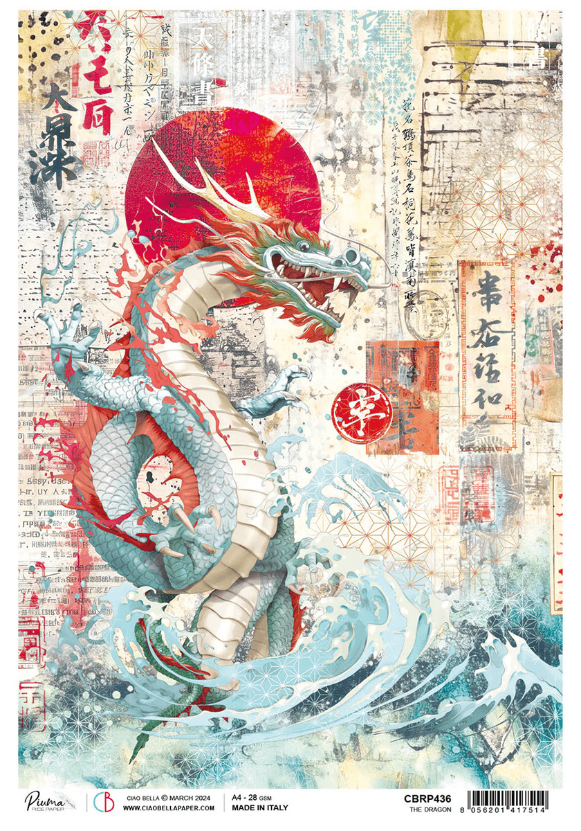 Ciao Bella - Land of the Rising Sun Rice Paper The Dragon (CBRP436)