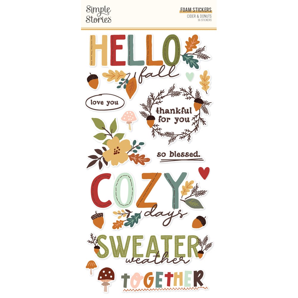 Simple Stories - Cider & Donuts Foam Stickers (22925)