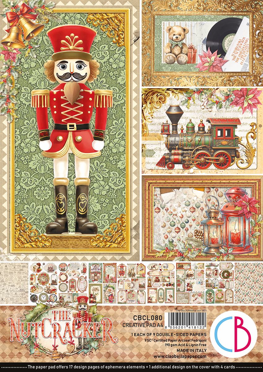 CBCL080 Ciao Bella - The Nutcracker Paper Pad A4 Creative (CBCL080)