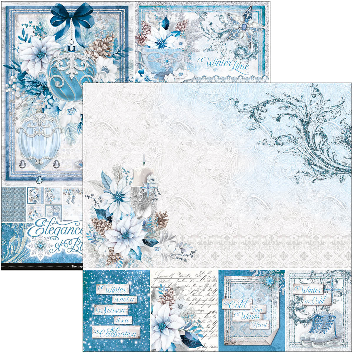 CBH079_1 Ciao Bella - Elegance of Blue Paper Pad 8x8 (CBH079)