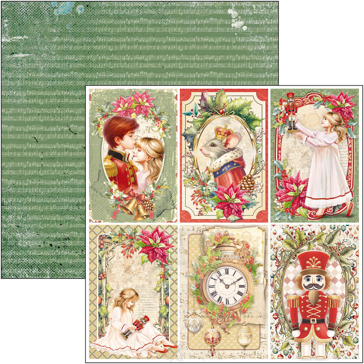CBH080_4 Ciao Bella - The Nutcracker Paper Pad 8x8 (CBH080)