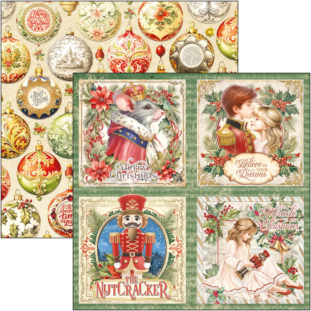 CBH080_5 Ciao Bella - The Nutcracker Paper Pad 8x8 (CBH080)