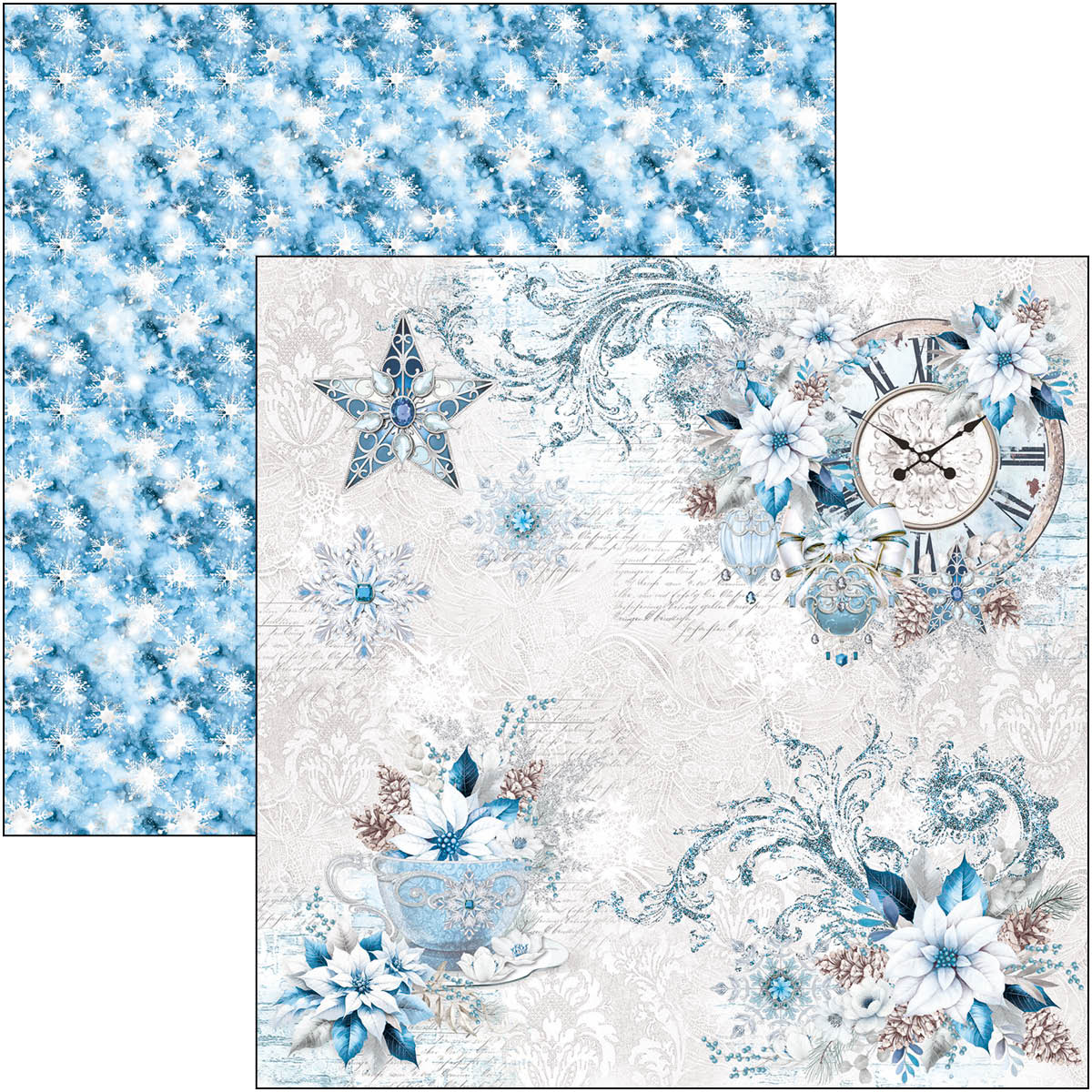 CBPM79_8 Ciao Bella - Elegance of Blue Paper Pad 12x12 (CBPM079)