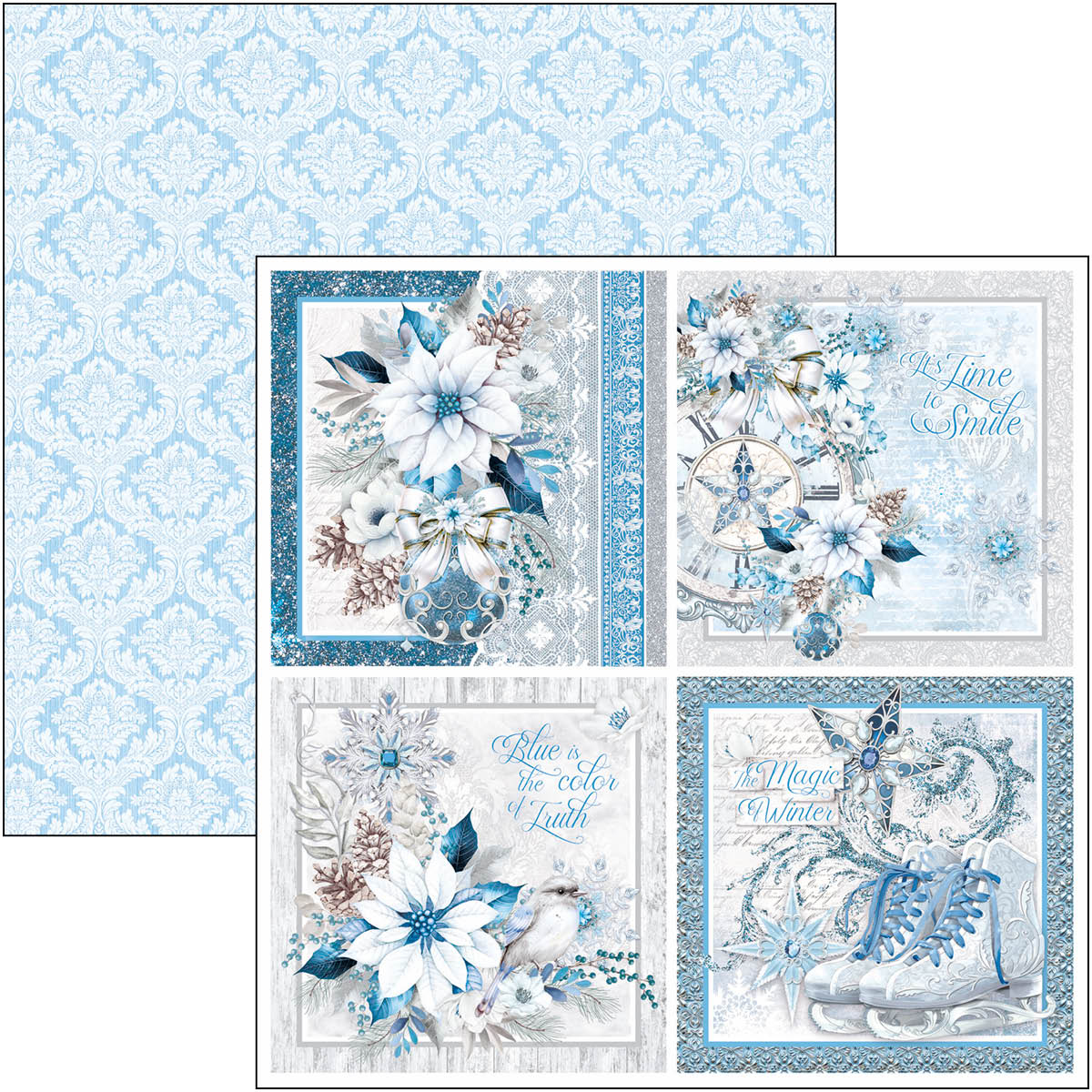 CBPM79_9 Ciao Bella - Elegance of Blue Paper Pad 12x12 (CBPM079)