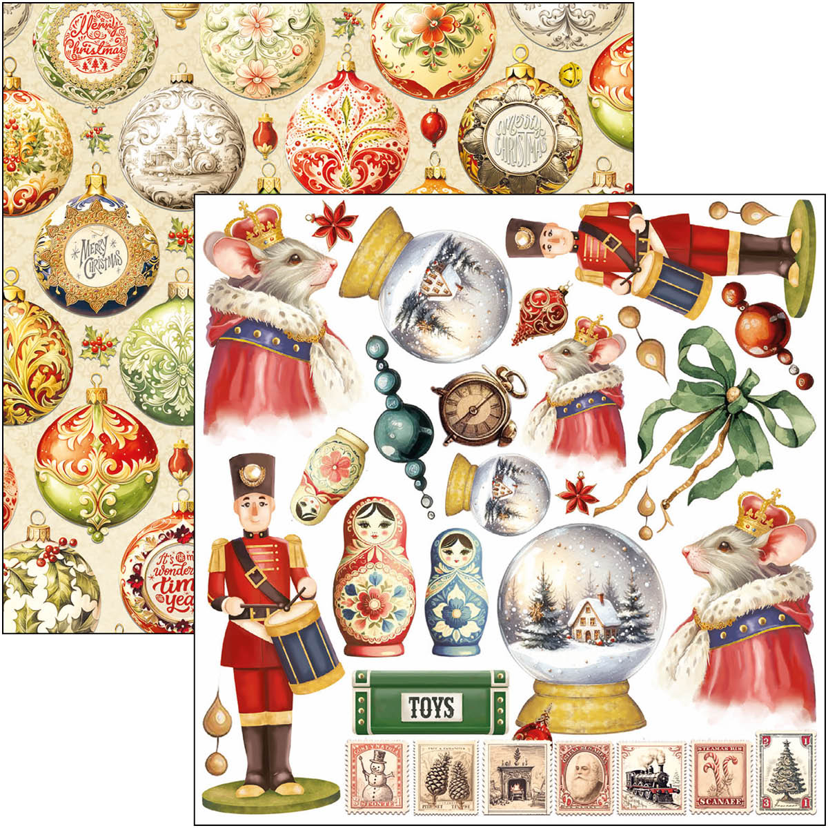 CBQE080_4 Ciao Bella - The Nutcracker Paper Pad 6x6 Fussy Cut (CBQE080)