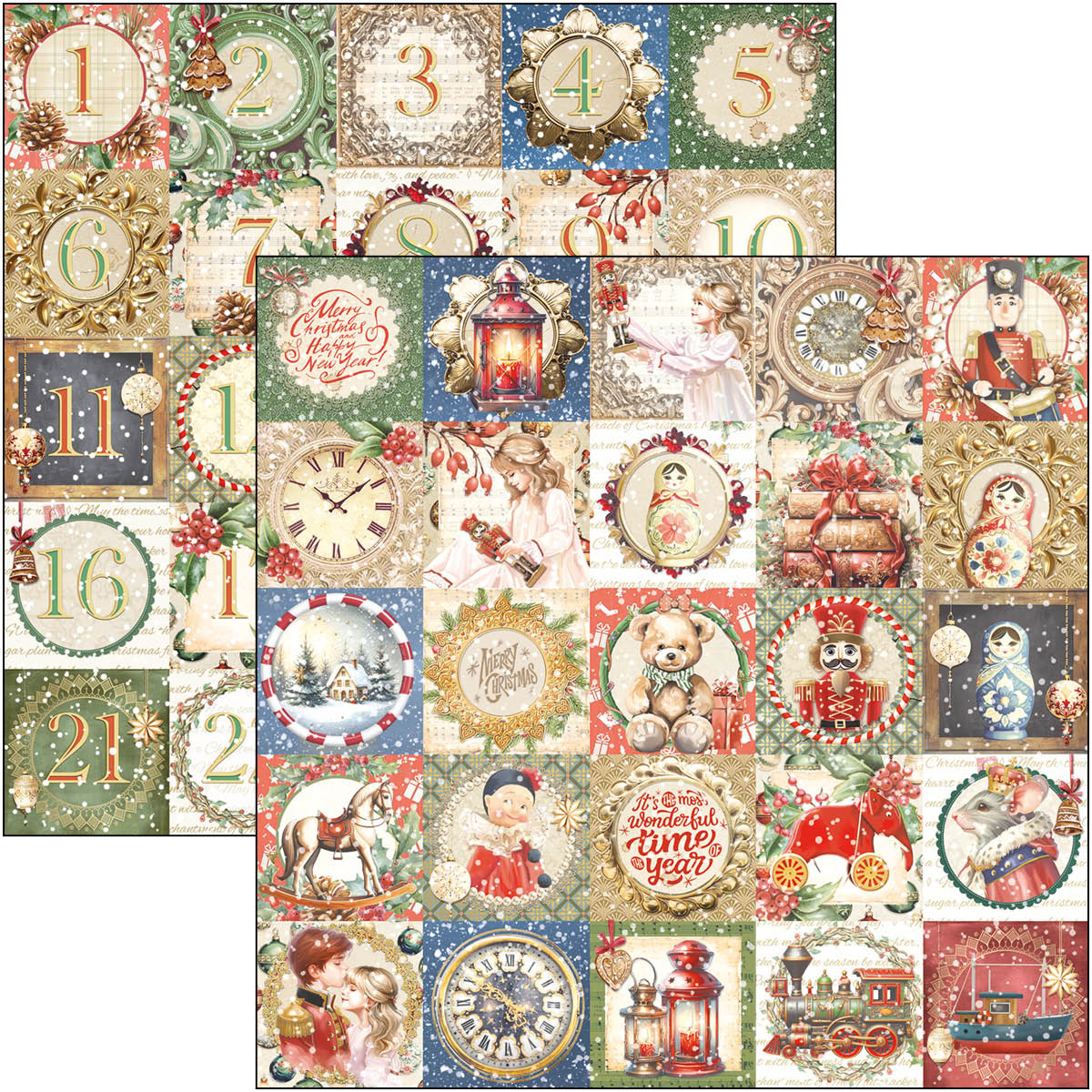 CBT080_8 Ciao Bella - The Nutcracker Paper Pad 12x12 Patterns (CBT080)
