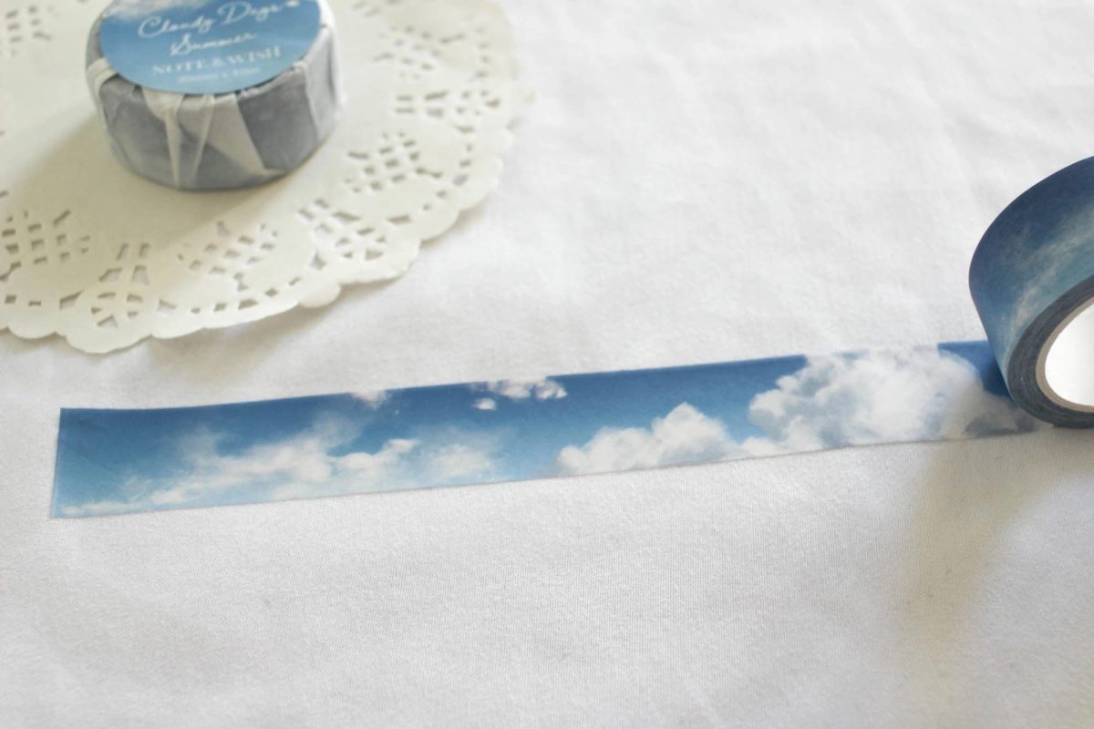 note-and-wish-cloudy-days-summer-2 Note and Wish - Washi Tape Cloudy Days Summer (NT-147)