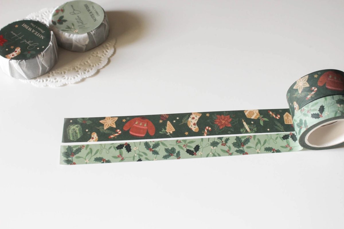 note-and-wish-mistletoe-berries-2 Note and Wish - Washi Tape Mistletoe Berries (NT-160)