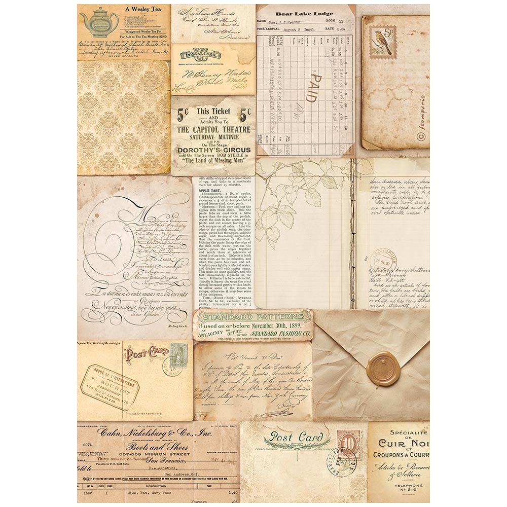 Stamperia - Golden Harmony Rice Paper Selection 6 Rice Paper A4 (DFSA4XGH)