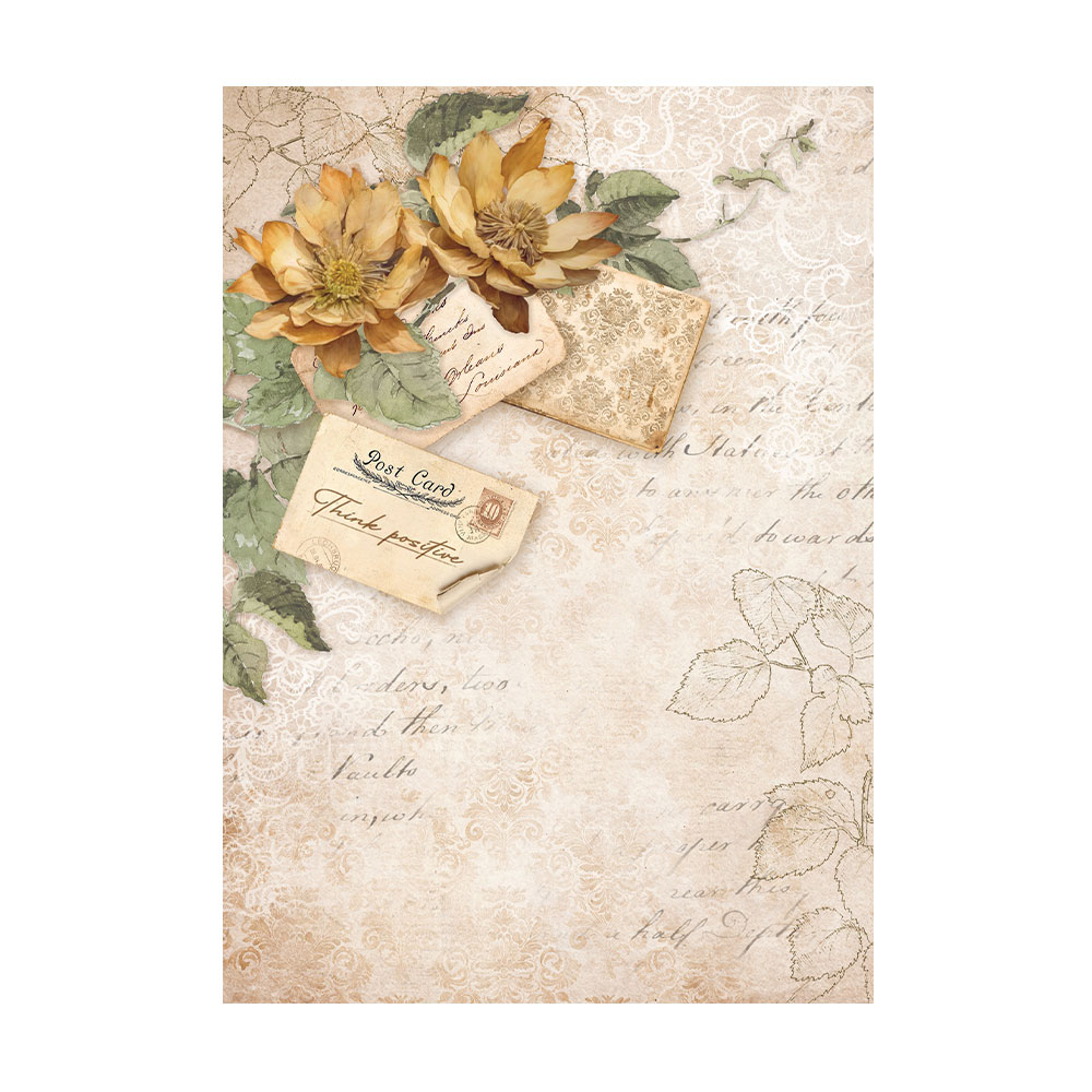 Stamperia - Golden Harmony Rice Paper Selection 8 Rice Paper Backgrounds A6 (DFSAK6029)