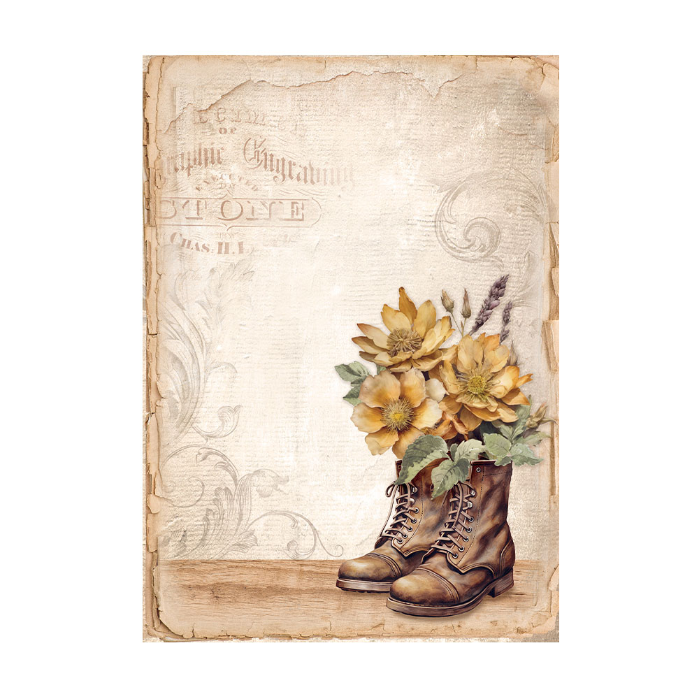 Stamperia - Golden Harmony Rice Paper Selection 8 Rice Paper Backgrounds A6 (DFSAK6029)
