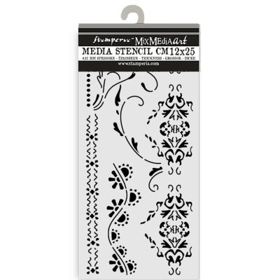 Stamperia - Old Lace Thick Stencil 12x25cm Borders (KSTDL104)