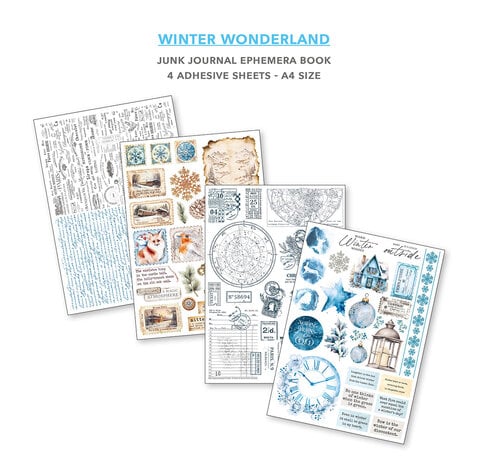 CBB001-5 Ciao Bella - Winter Wonderland - A4 Junk Journal Junk Journal Ephemera Book (CBB001)
