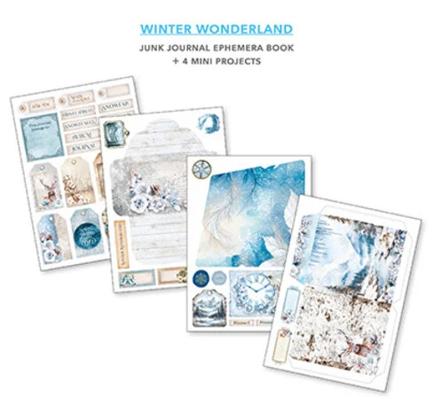 CBB001-6 Ciao Bella - Winter Wonderland - A4 Junk Journal Junk Journal Ephemera Book (CBB001)
