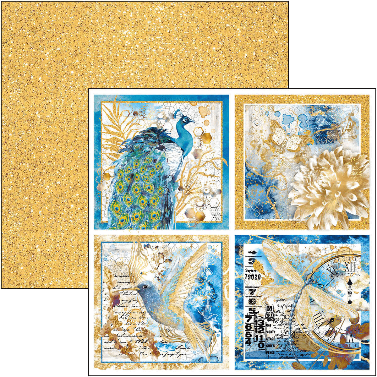 CBT061-3 Ciao Bella - Indigo Paper Pad 12x12 Patterns (CBT061)