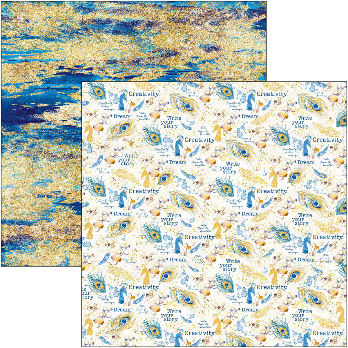 CBT061-4 Ciao Bella - Indigo Paper Pad 12x12 Patterns (CBT061)