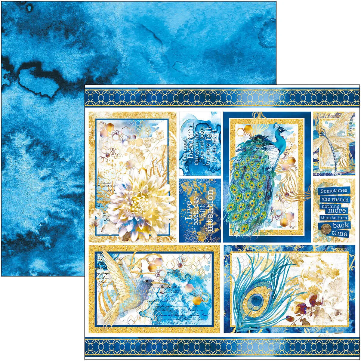 CBT061-5 Ciao Bella - Indigo Paper Pad 12x12 Patterns (CBT061)