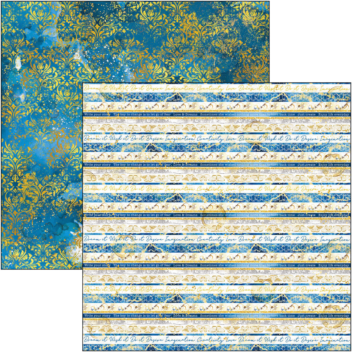 CBT061-7 Ciao Bella - Indigo Paper Pad 12x12 Patterns (CBT061)