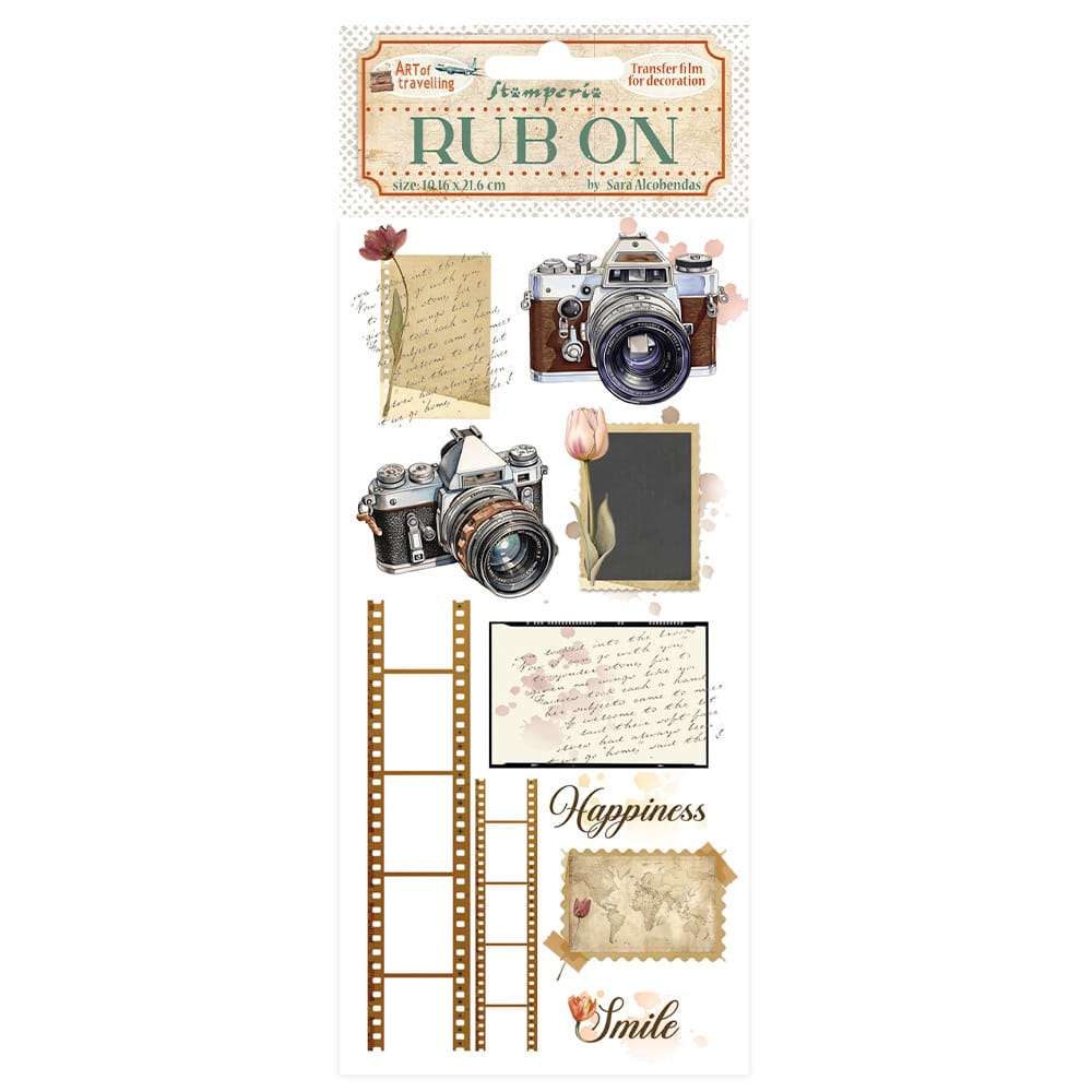 Stamperia - Art of Travelling Rub-on 10,16x21,6 Photography (DFLRB132)