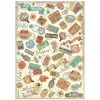 Stamperia - Art of Travelling Rice Paper Selection 6 Rice Paper A4 (DFSA4XTV)