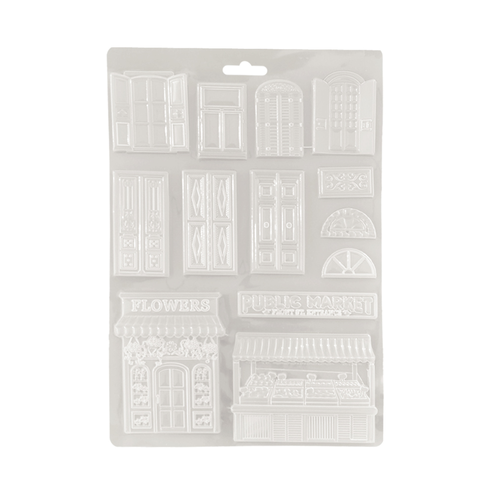 Stamperia - Art of Travelling Soft Mould A4 Doors and Window (K3PTA4584)