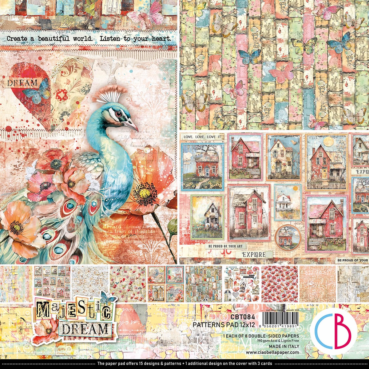 Ciao Bella - Majestic Dream Paper Pad 12x12 Patterns (CBT084)