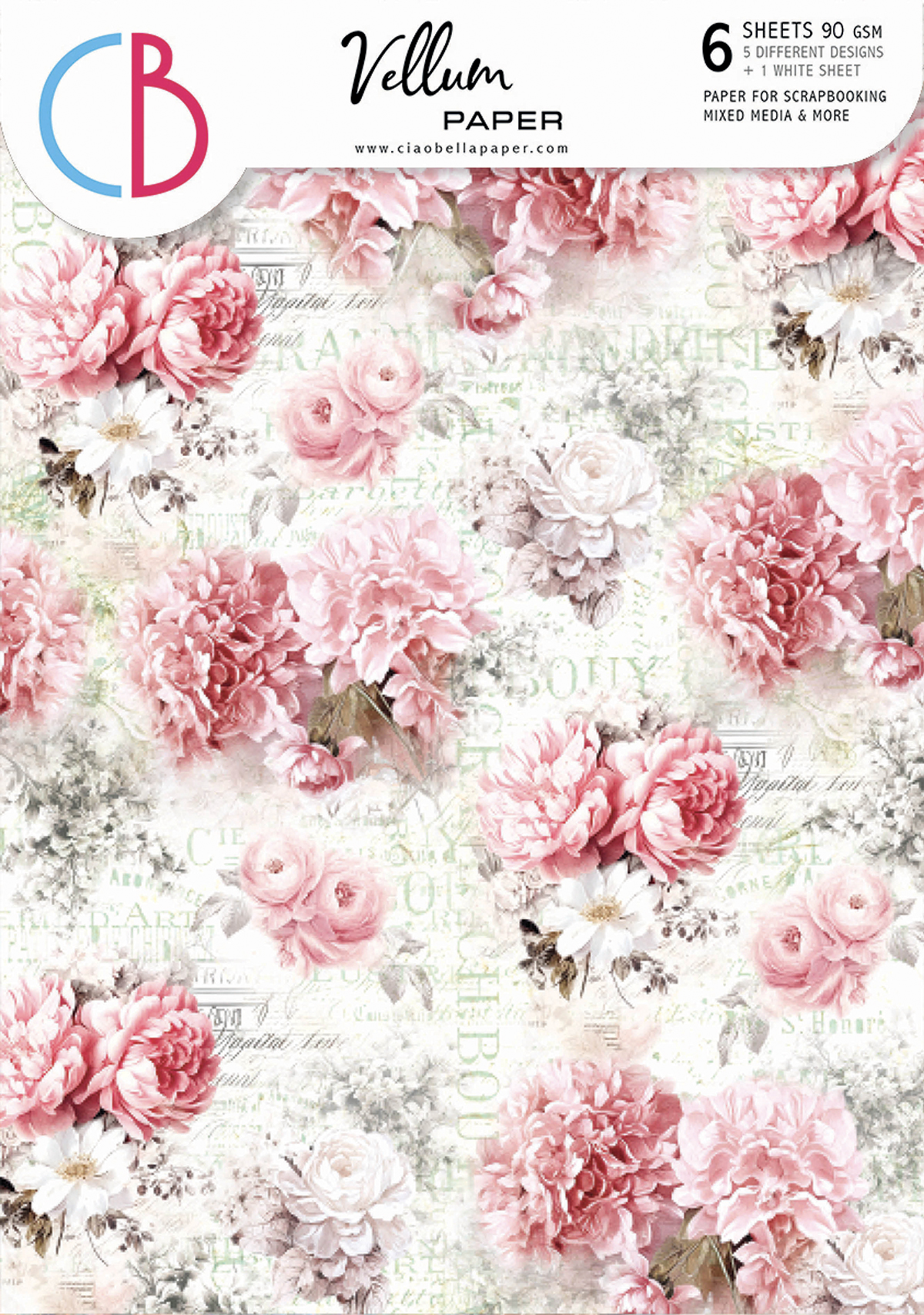CBV022-1 Ciao Bella - Timeless Moments Vellum A4 Patterns (CBV022)