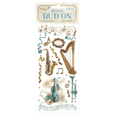 DFLRB137-1 Stamperia - Masquerade Rub-on 10,16x21,6 Instruments (DFLRB137)