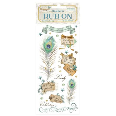 DFLRB140-1 Stamperia - Masquerade Rub-on 10,16x21,6 Feathers (DFLRB140)