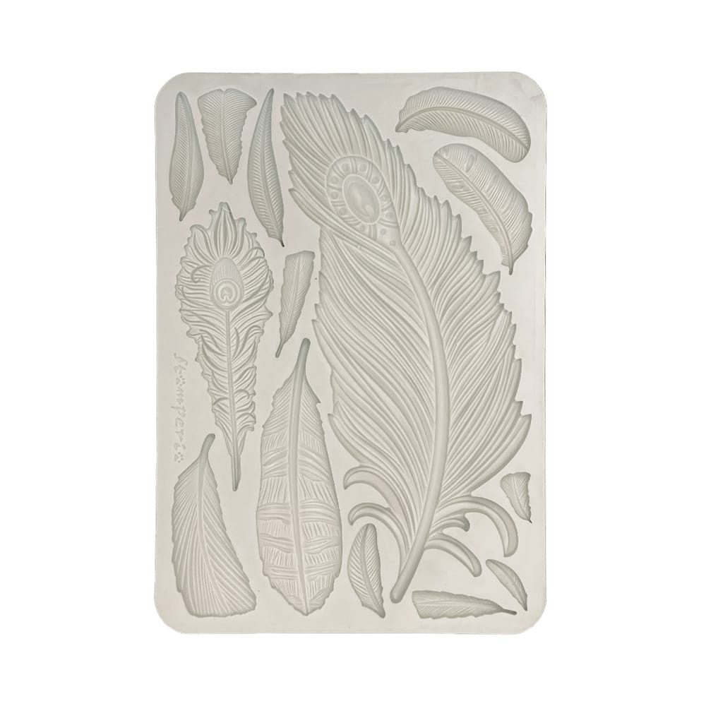 Stamperia - Masquerade Silicon Mould A5 Feathers (KACMA552)