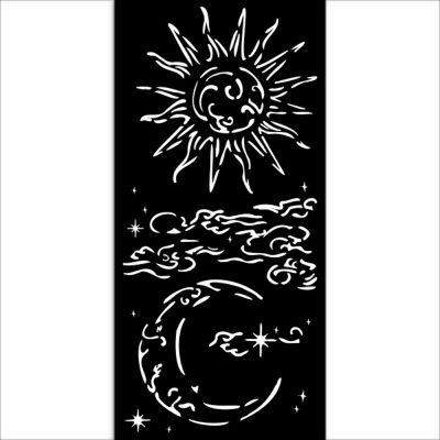 KSTDL112-1 Stamperia - Masquerade Thick Stencil 12x25cm Sun and Moon (KSTDL112)