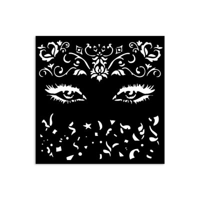 KSTDS12-1 Stamperia - Masquerade Thick Stencil 12x12cm Eyes (KSTDS12)