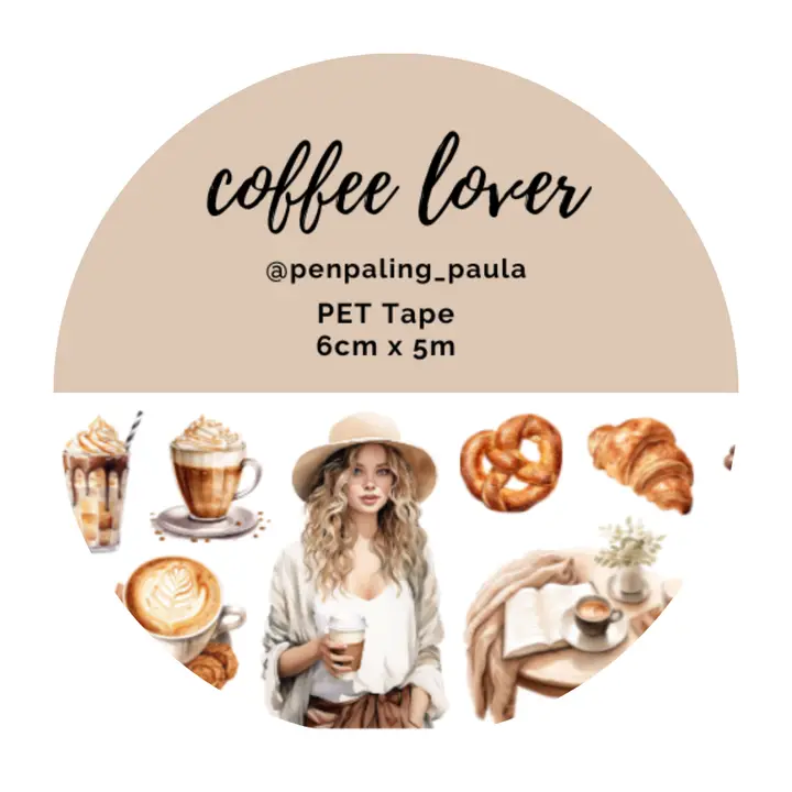 PET007-1 Penpaling Paula - PET Tape Coffee Lover (PET007)