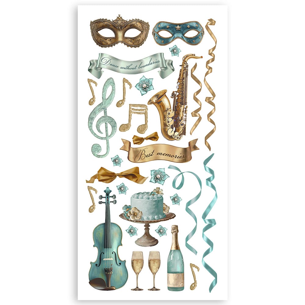 SBBCT08-4 Stamperia - Masquerade Paper Cut-Outs 15x30,5cm (SBBCT08)