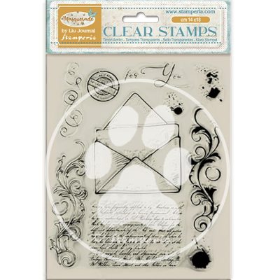 WTK210-1 Stamperia - Masquerade Acrylic stamp cm 14x18 Letter (WTK210)