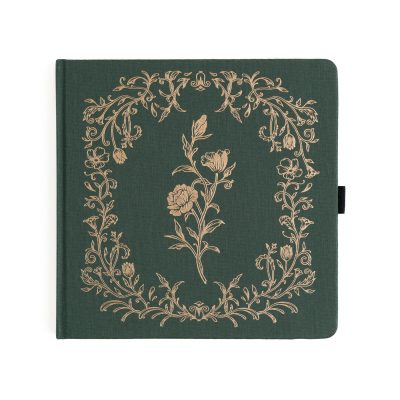 Archer & Olive - Bullet Journal Antique Floral Dot Grid Notebook 8x8 (SQ372)
