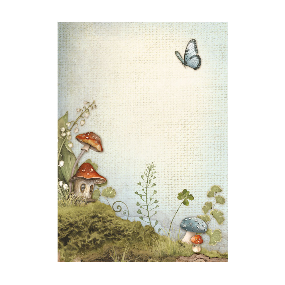 Stamperia - Hidden Grove Rice Paper Selection 8 Rice Paper Backgrounds A6 (DFSAK6038)